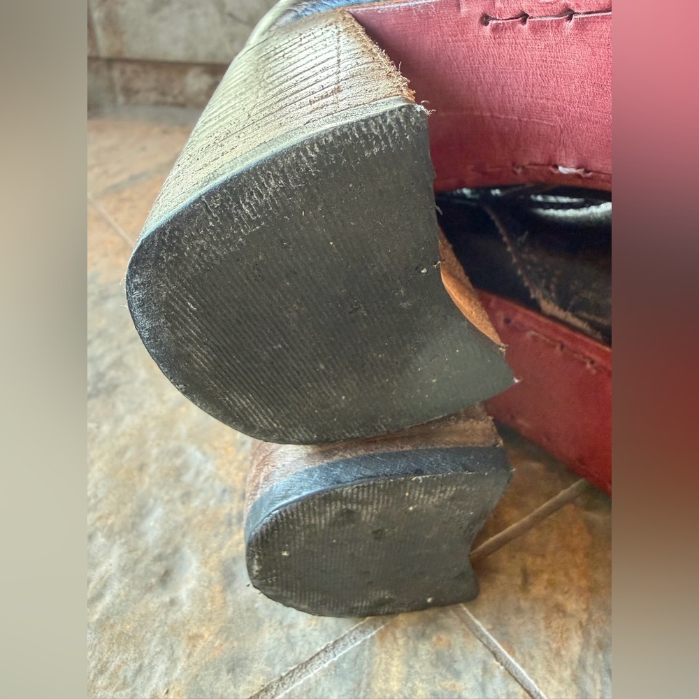 Freebird Janelle Boots 7 Leather Ankle Western Stacked Heel Made Mexico Distress - Picture 10 of 12